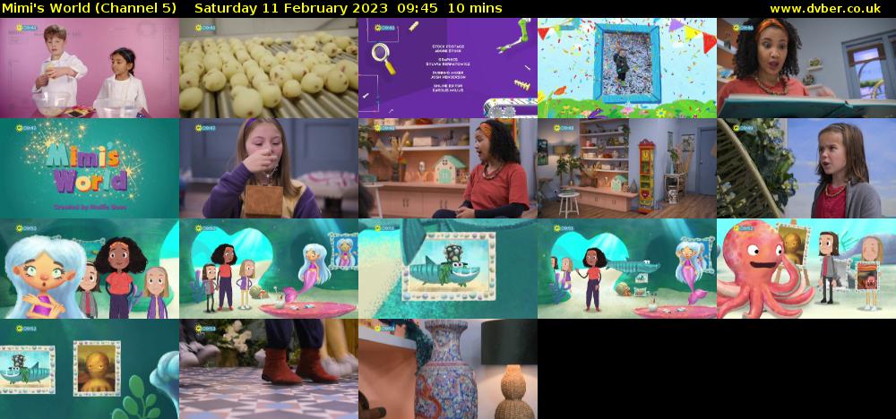 Mimi's World (Channel 5) Saturday 11 February 2023 09:45 - 09:55