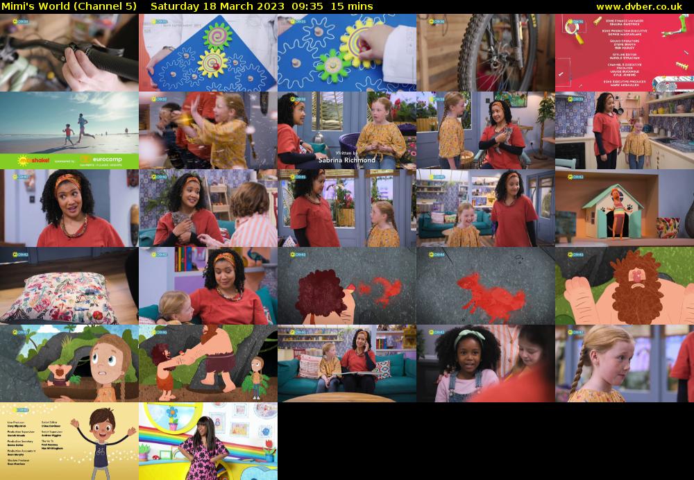 Mimi's World (Channel 5) Saturday 18 March 2023 09:35 - 09:50
