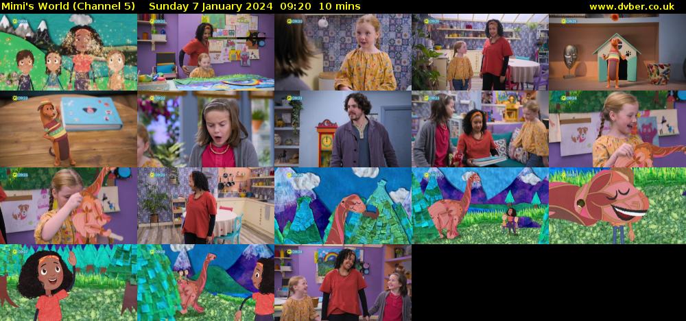 Mimi's World (Channel 5) Sunday 7 January 2024 09:20 - 09:30