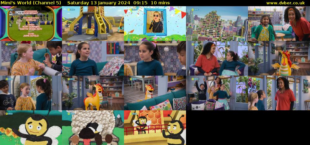 Mimi's World (Channel 5) Saturday 13 January 2024 09:15 - 09:25