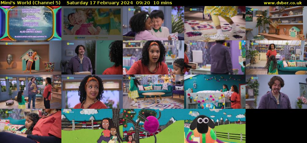 Mimi's World (Channel 5) Saturday 17 February 2024 09:20 - 09:30