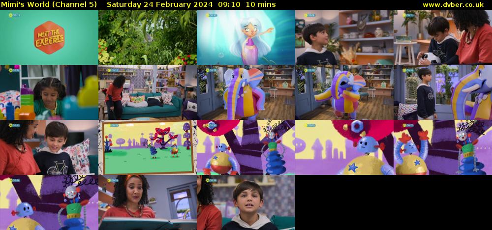 Mimi's World (Channel 5) Saturday 24 February 2024 09:10 - 09:20