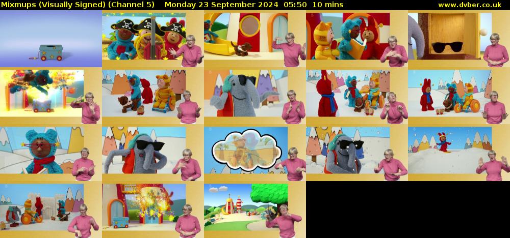 Mixmups (Visually Signed) (Channel 5) Monday 23 September 2024 05:50 - 06:00