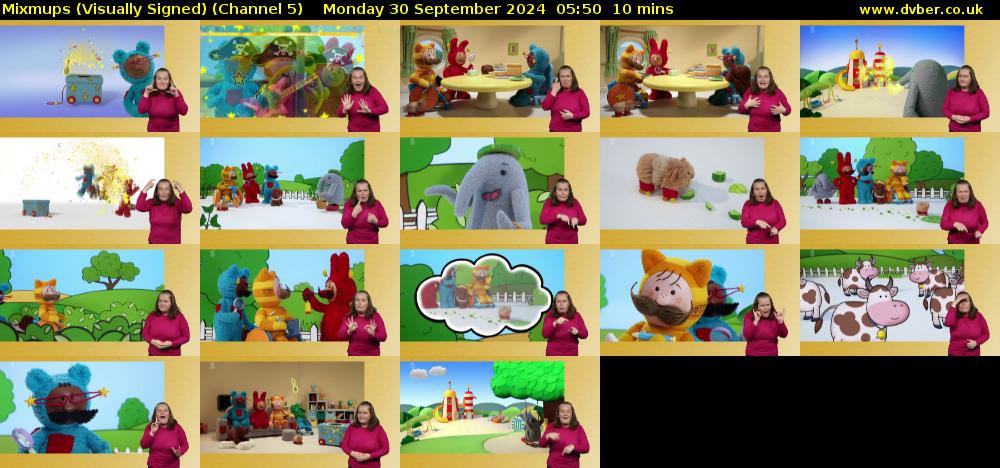 Mixmups (Visually Signed) (Channel 5) Monday 30 September 2024 05:50 - 06:00