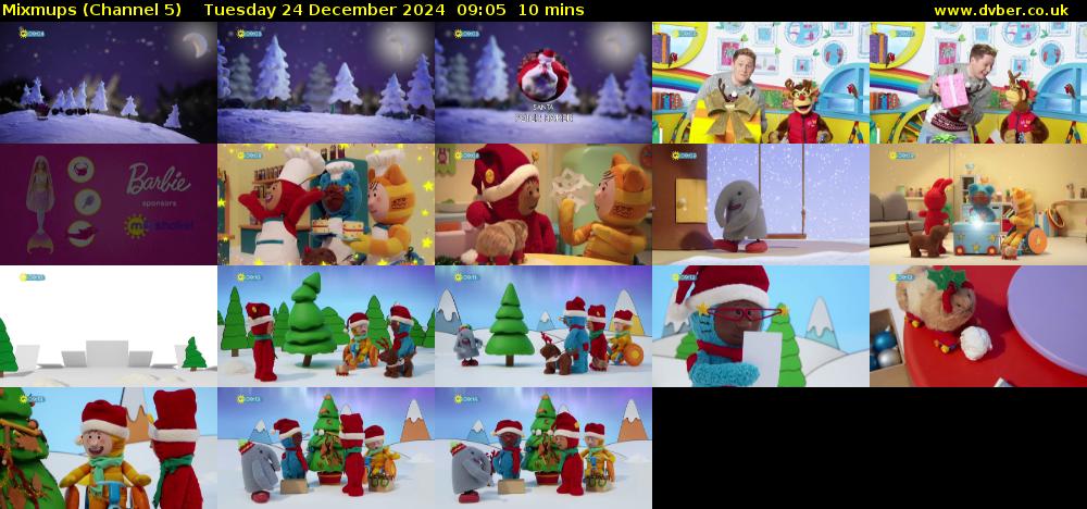 Mixmups (Channel 5) Tuesday 24 December 2024 09:05 - 09:15