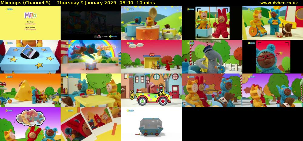 Mixmups (Channel 5) Thursday 9 January 2025 08:40 - 08:50