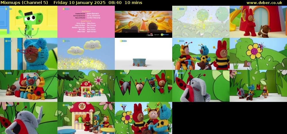 Mixmups (Channel 5) Friday 10 January 2025 08:40 - 08:50