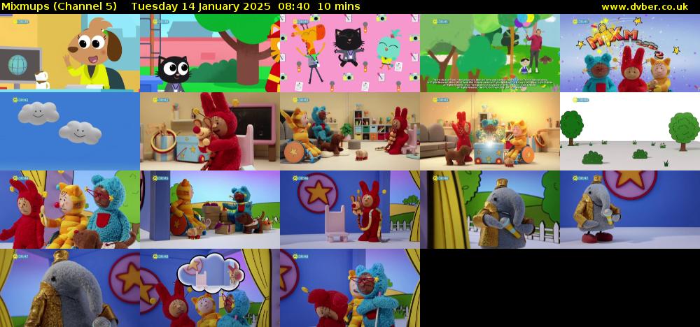 Mixmups (Channel 5) Tuesday 14 January 2025 08:40 - 08:50