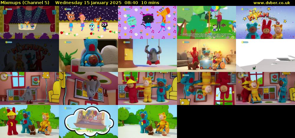Mixmups (Channel 5) Wednesday 15 January 2025 08:40 - 08:50
