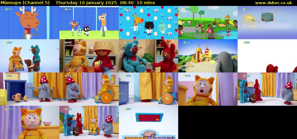 Mixmups (Channel 5) Thursday 16 January 2025 08:40 - 08:50