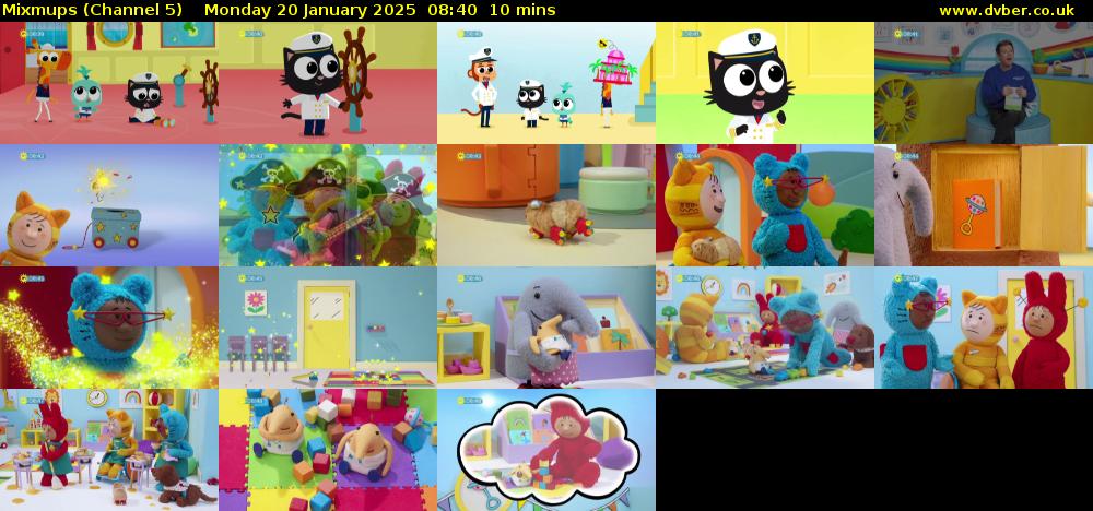 Mixmups (Channel 5) Monday 20 January 2025 08:40 - 08:50