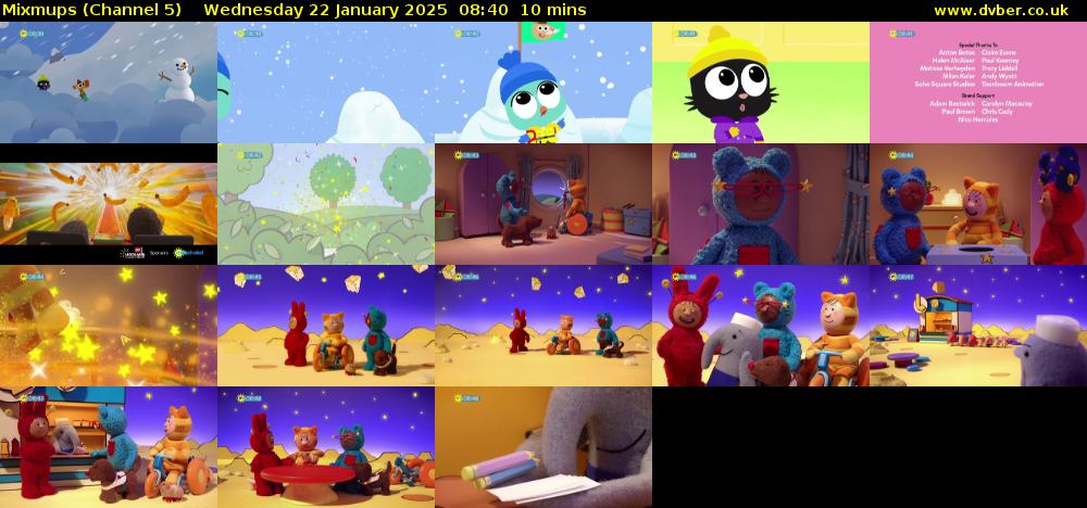 Mixmups (Channel 5) Wednesday 22 January 2025 08:40 - 08:50