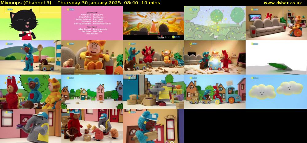 Mixmups (Channel 5) Thursday 30 January 2025 08:40 - 08:50