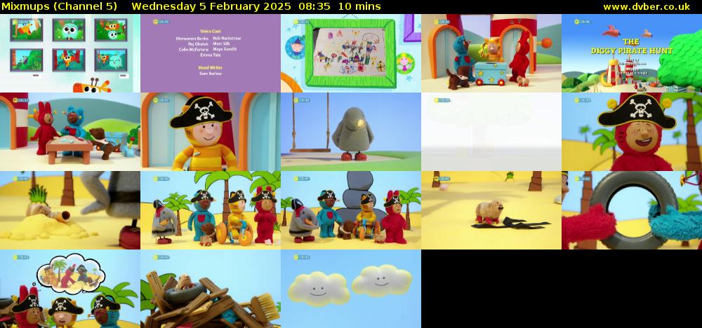 Mixmups (Channel 5) Wednesday 5 February 2025 08:35 - 08:45