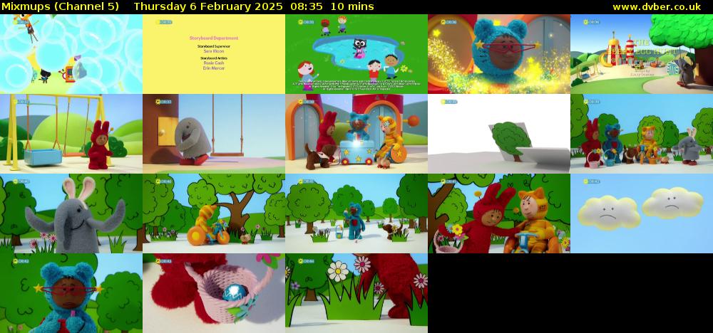 Mixmups (Channel 5) Thursday 6 February 2025 08:35 - 08:45