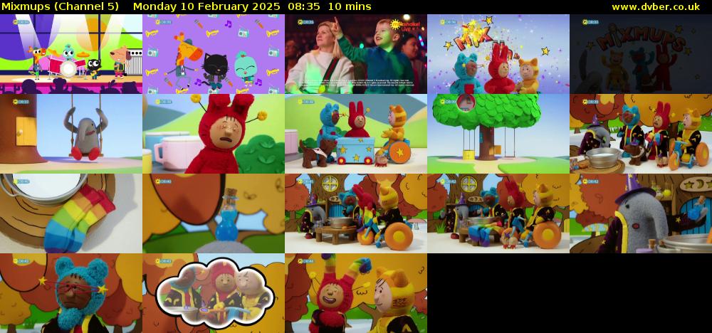 Mixmups (Channel 5) Monday 10 February 2025 08:35 - 08:45