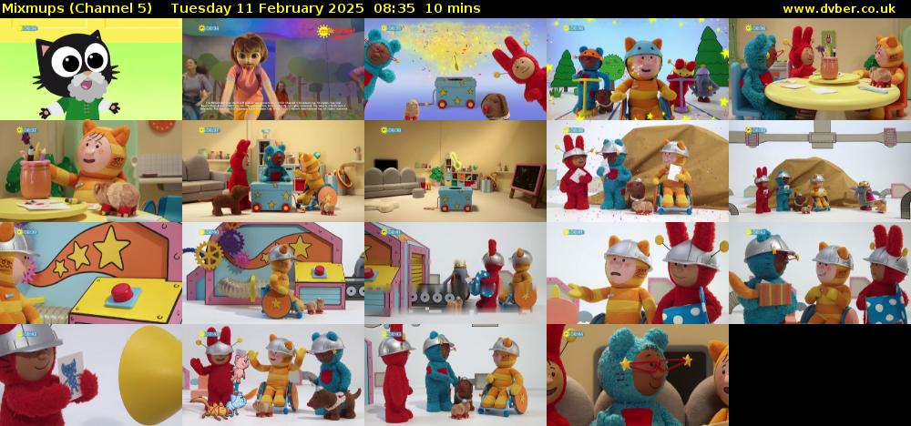 Mixmups (Channel 5) Tuesday 11 February 2025 08:35 - 08:45