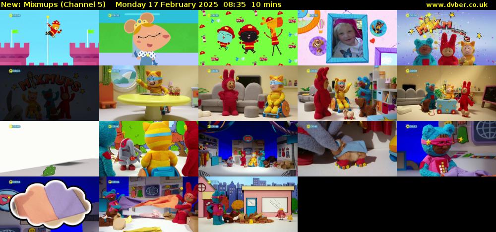 Mixmups (Channel 5) Monday 17 February 2025 08:35 - 08:45