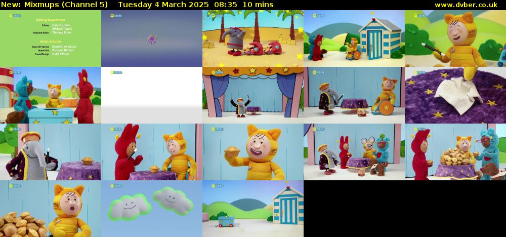 Mixmups (Channel 5) Tuesday 4 March 2025 08:35 - 08:45