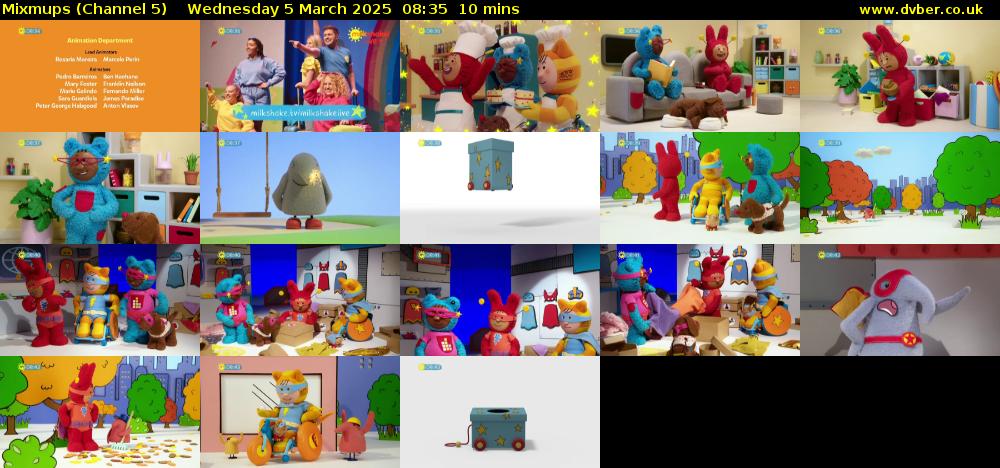 Mixmups (Channel 5) Wednesday 5 March 2025 08:35 - 08:45