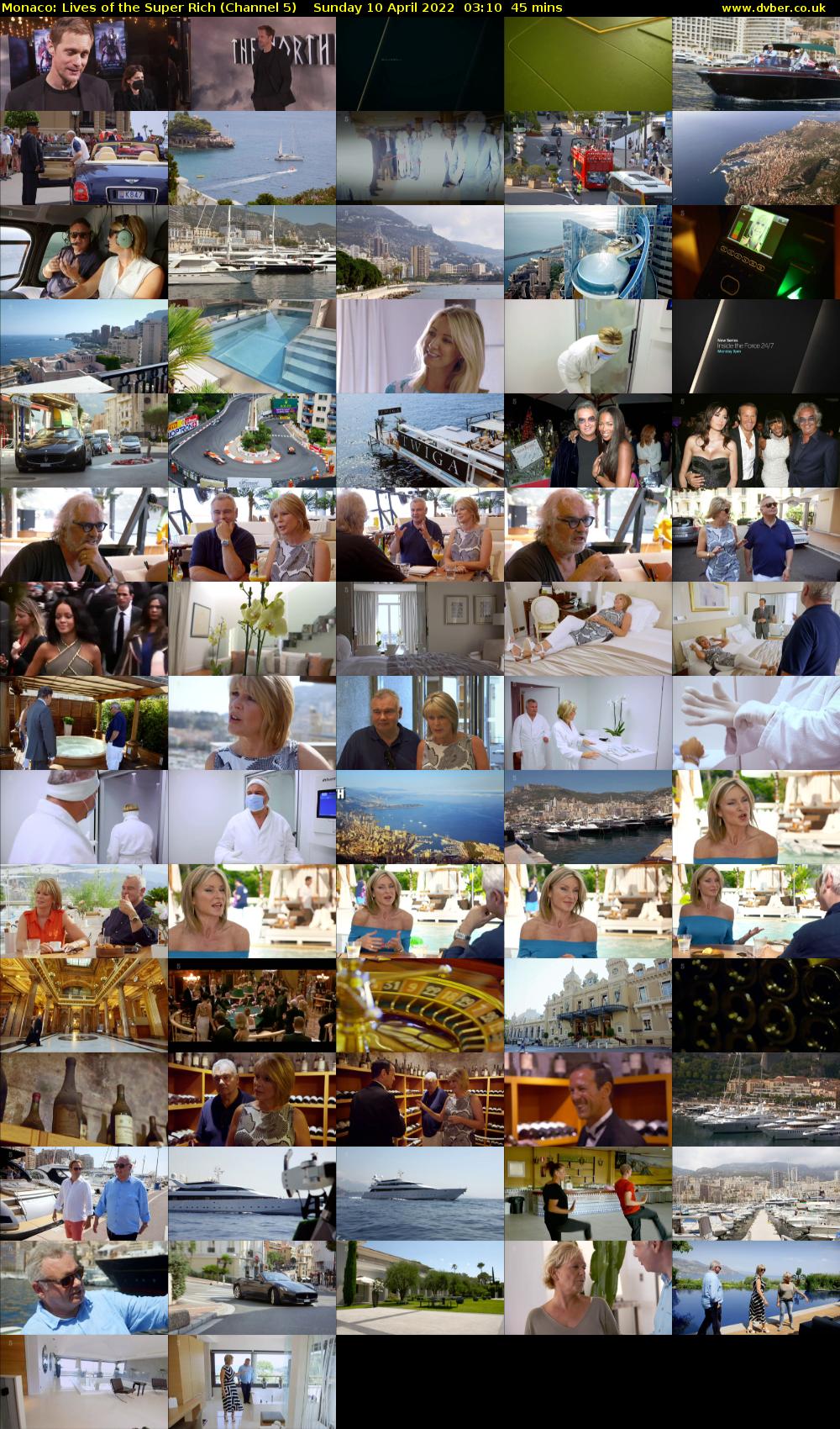 Monaco: Lives of the Super Rich (Channel 5) Sunday 10 April 2022 03:10 - 03:55