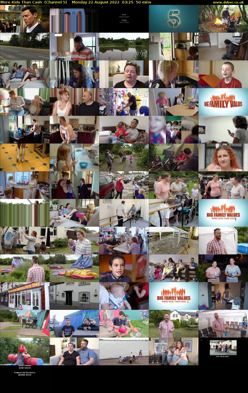 More Kids Than Cash  (Channel 5) Monday 22 August 2022 03:25 - 04:15
