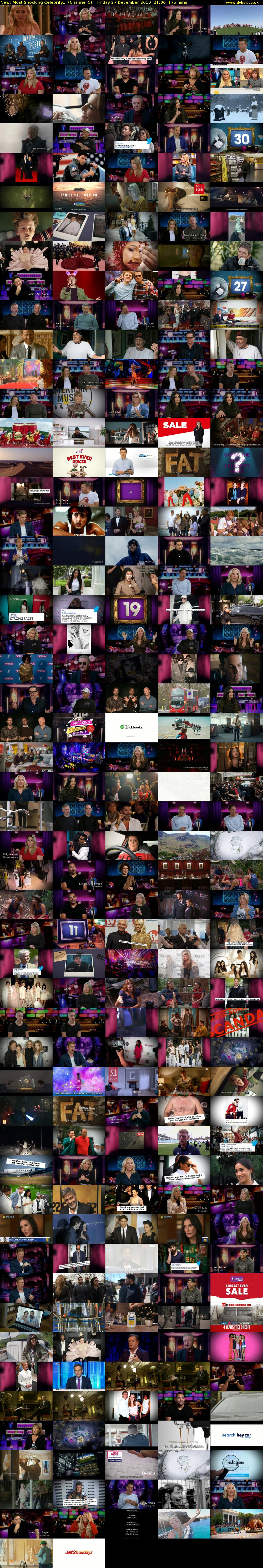 Most Shocking Celebrity... (Channel 5) Friday 27 December 2019 21:00 - 23:55