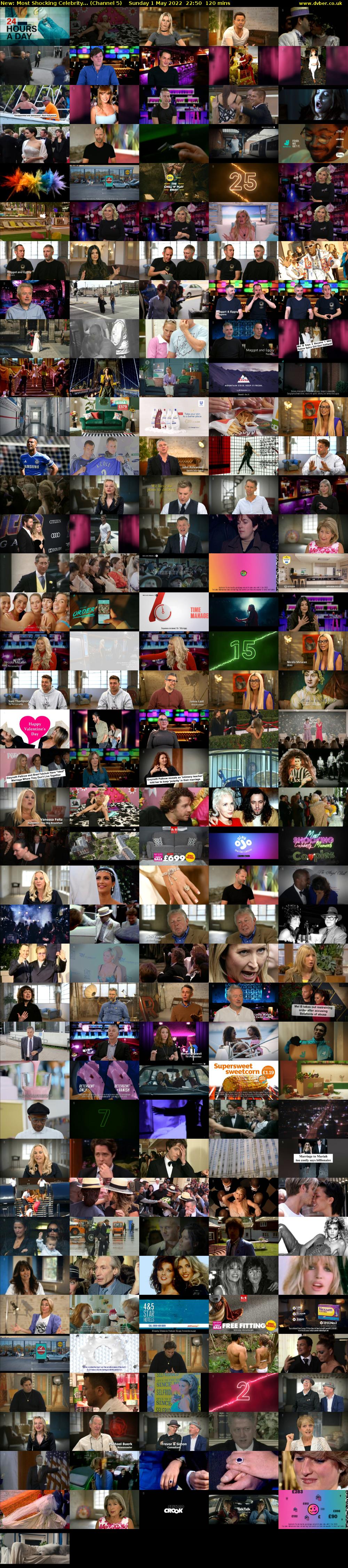 Most Shocking Celebrity... (Channel 5) Sunday 1 May 2022 22:50 - 00:50