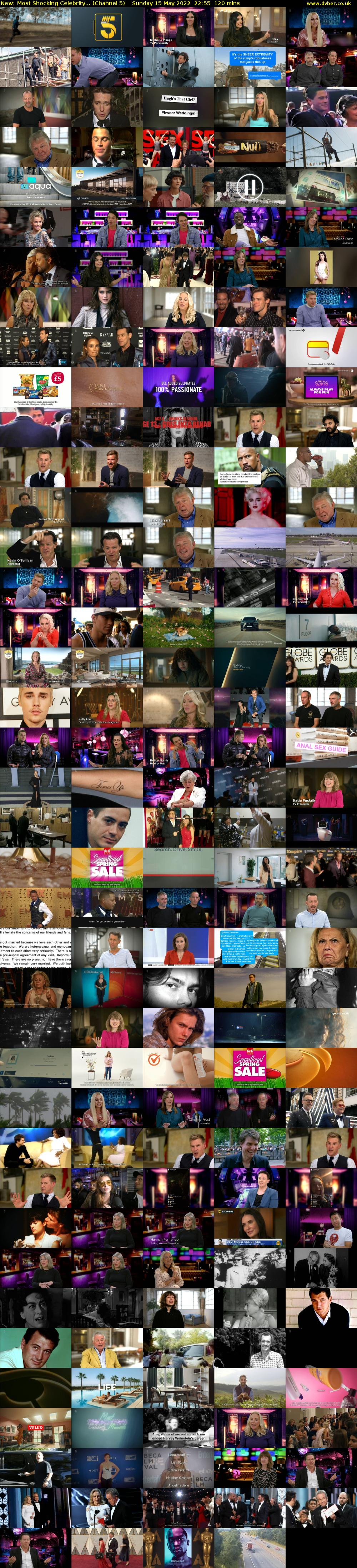 Most Shocking Celebrity... (Channel 5) Sunday 15 May 2022 22:55 - 00:55