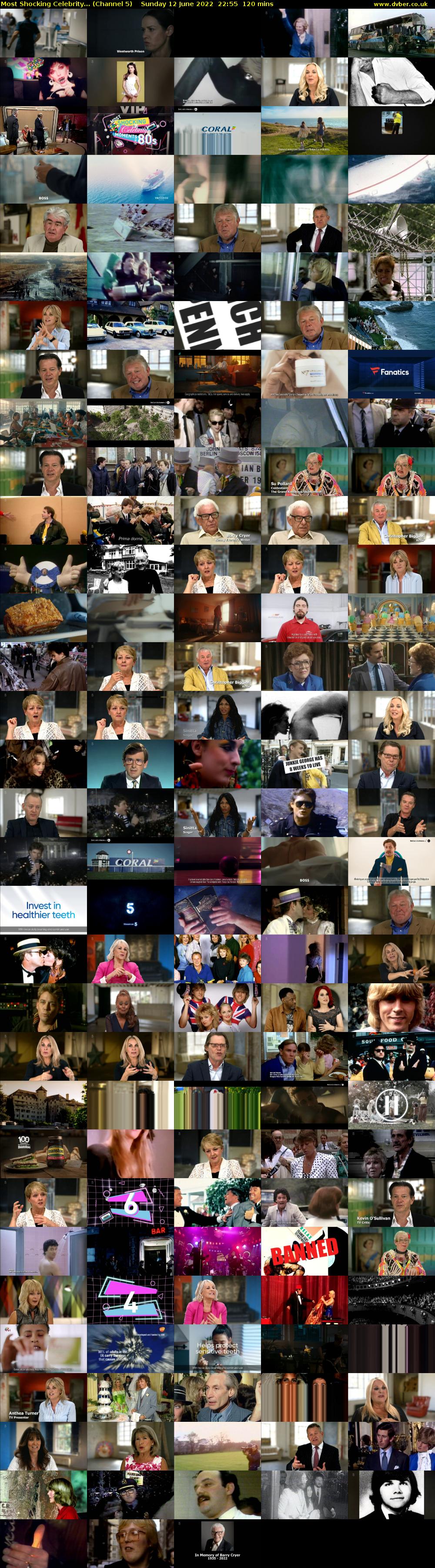 Most Shocking Celebrity... (Channel 5) Sunday 12 June 2022 22:55 - 00:55