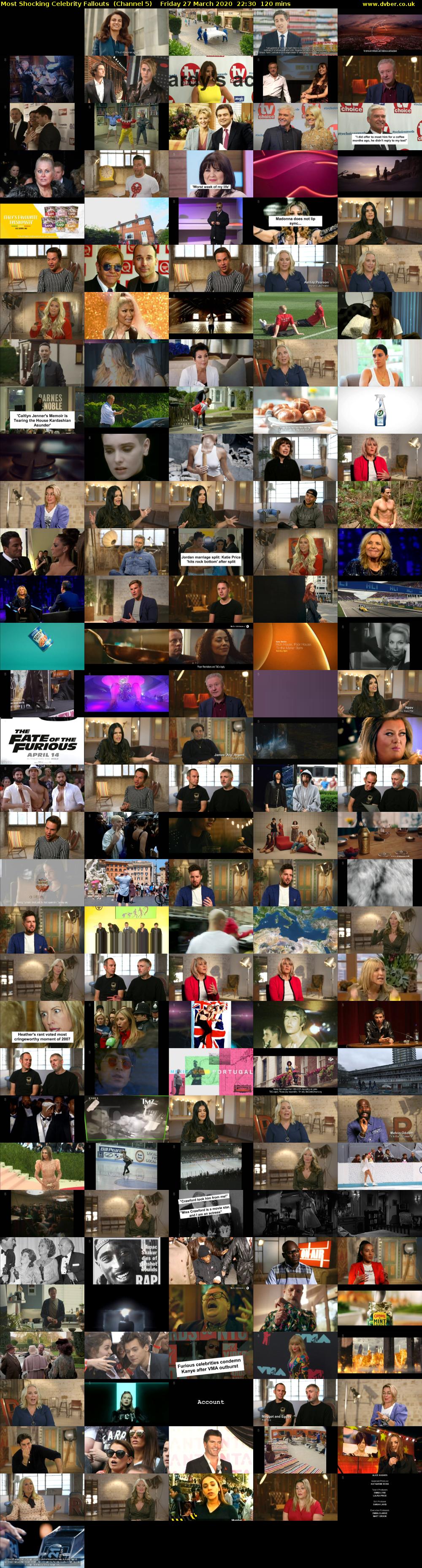 Most Shocking Celebrity Fallouts  (Channel 5) Friday 27 March 2020 22:30 - 00:30