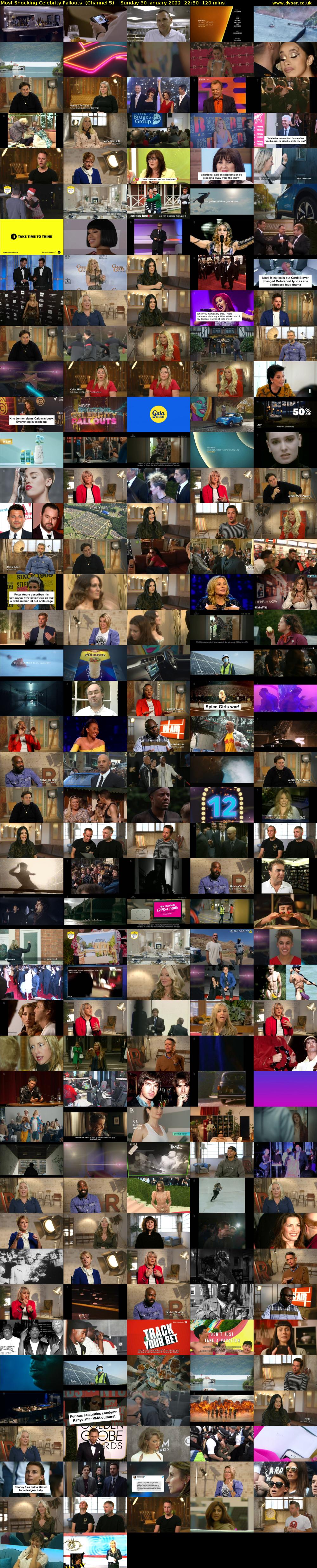 Most Shocking Celebrity Fallouts  (Channel 5) Sunday 30 January 2022 22:50 - 00:50