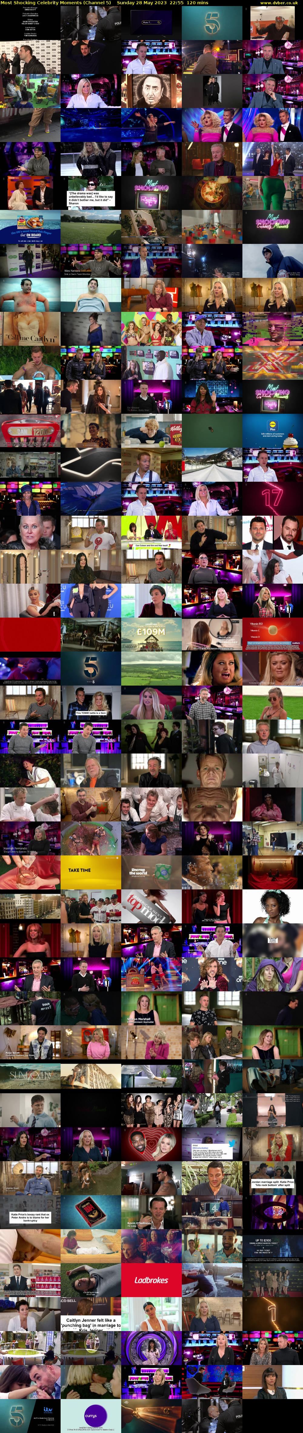 Most Shocking Celebrity Moments (Channel 5) Sunday 28 May 2023 22:55 - 00:55