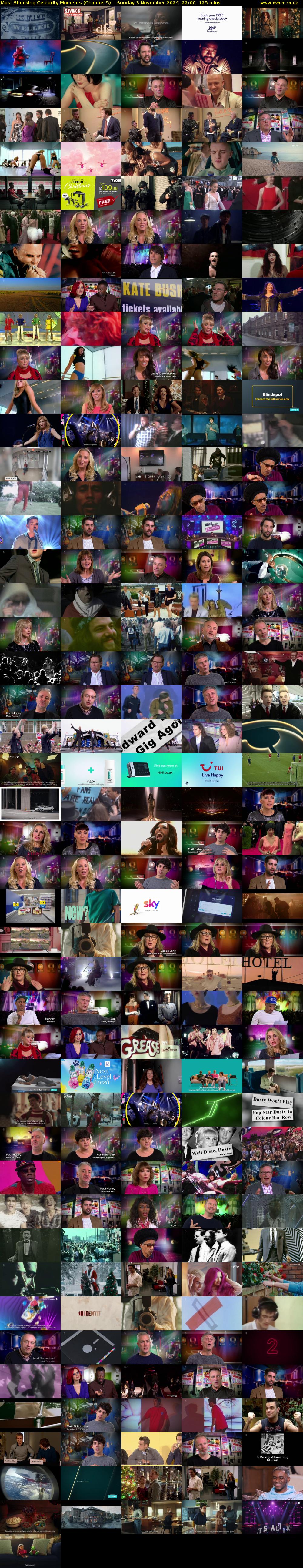 Most Shocking Celebrity Moments (Channel 5) Sunday 3 November 2024 22:00 - 00:05
