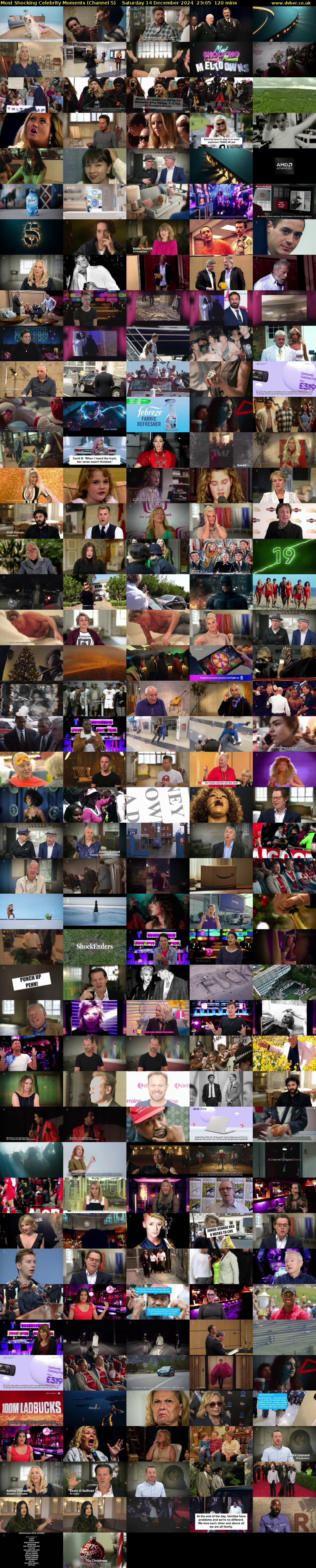 Most Shocking Celebrity Moments (Channel 5) Saturday 14 December 2024 23:05 - 01:05