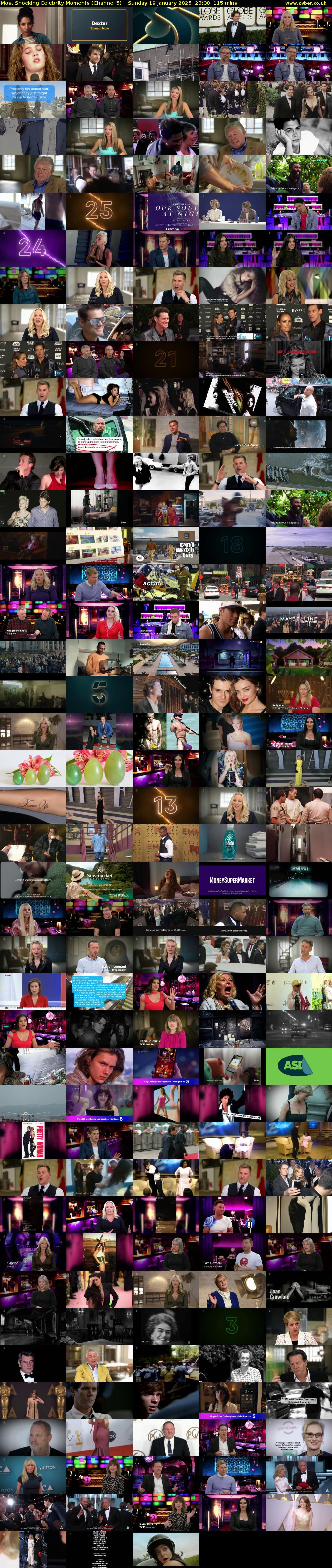 Most Shocking Celebrity Moments (Channel 5) Sunday 19 January 2025 23:30 - 01:25