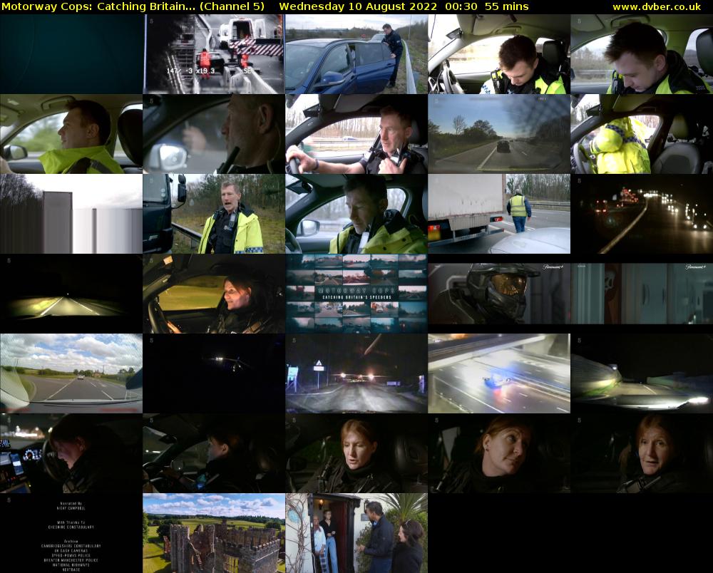 Motorway Cops: Catching Britain... (Channel 5) Wednesday 10 August 2022 00:30 - 01:25
