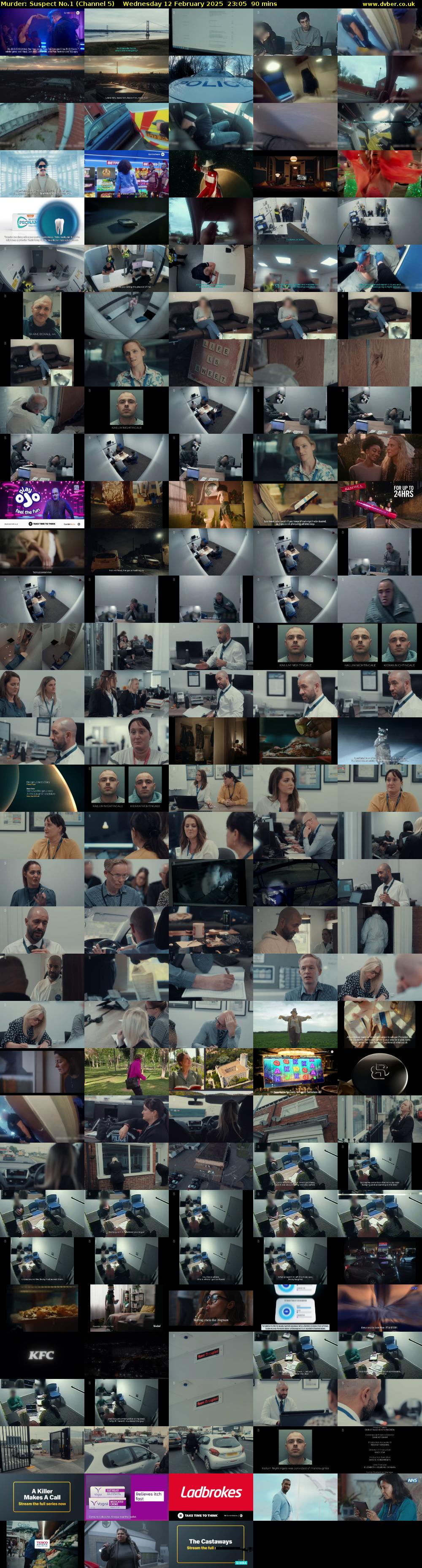 Murder: Suspect No.1 (Channel 5) Wednesday 12 February 2025 23:05 - 00:35