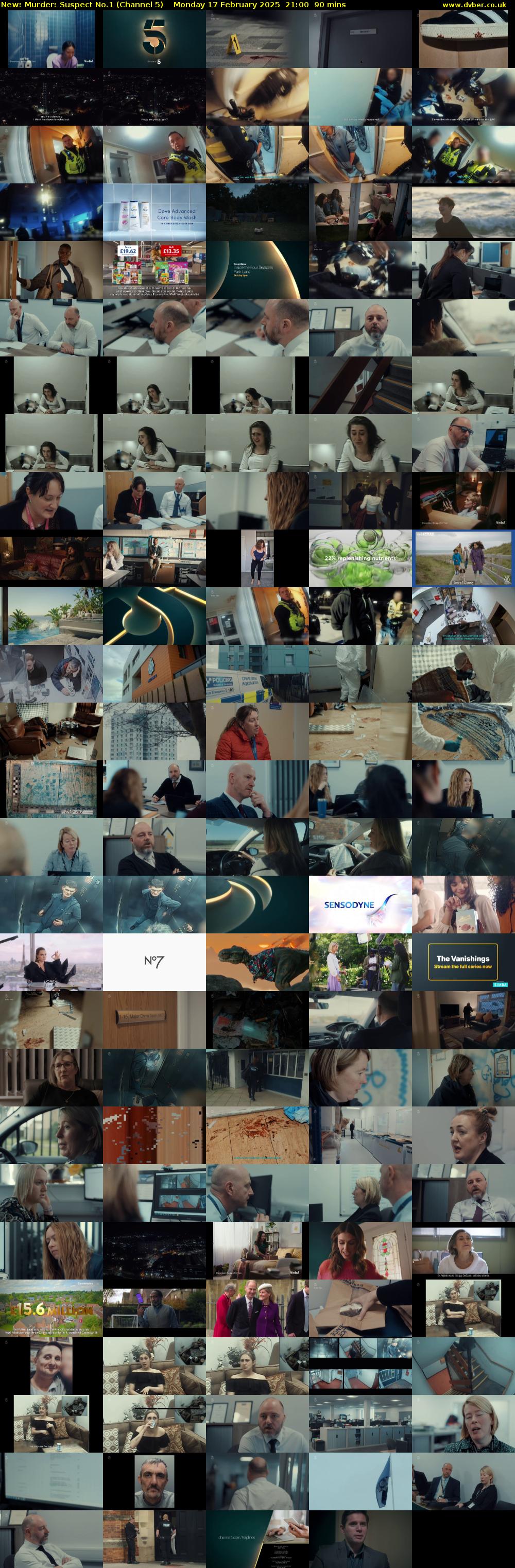 Murder: Suspect No.1 (Channel 5) Monday 17 February 2025 21:00 - 22:30