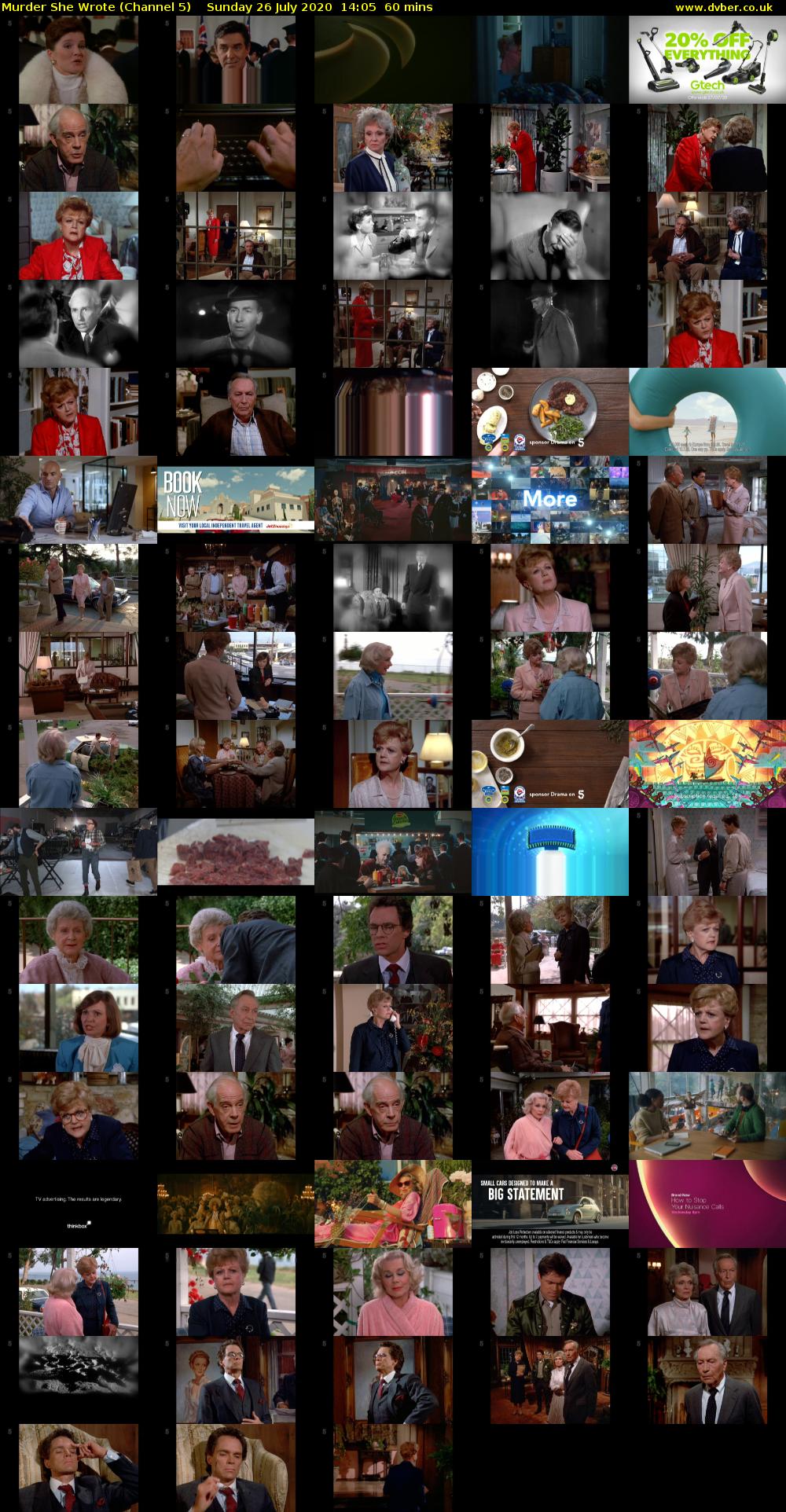 Murder She Wrote (Channel 5) Sunday 26 July 2020 14:05 - 15:05