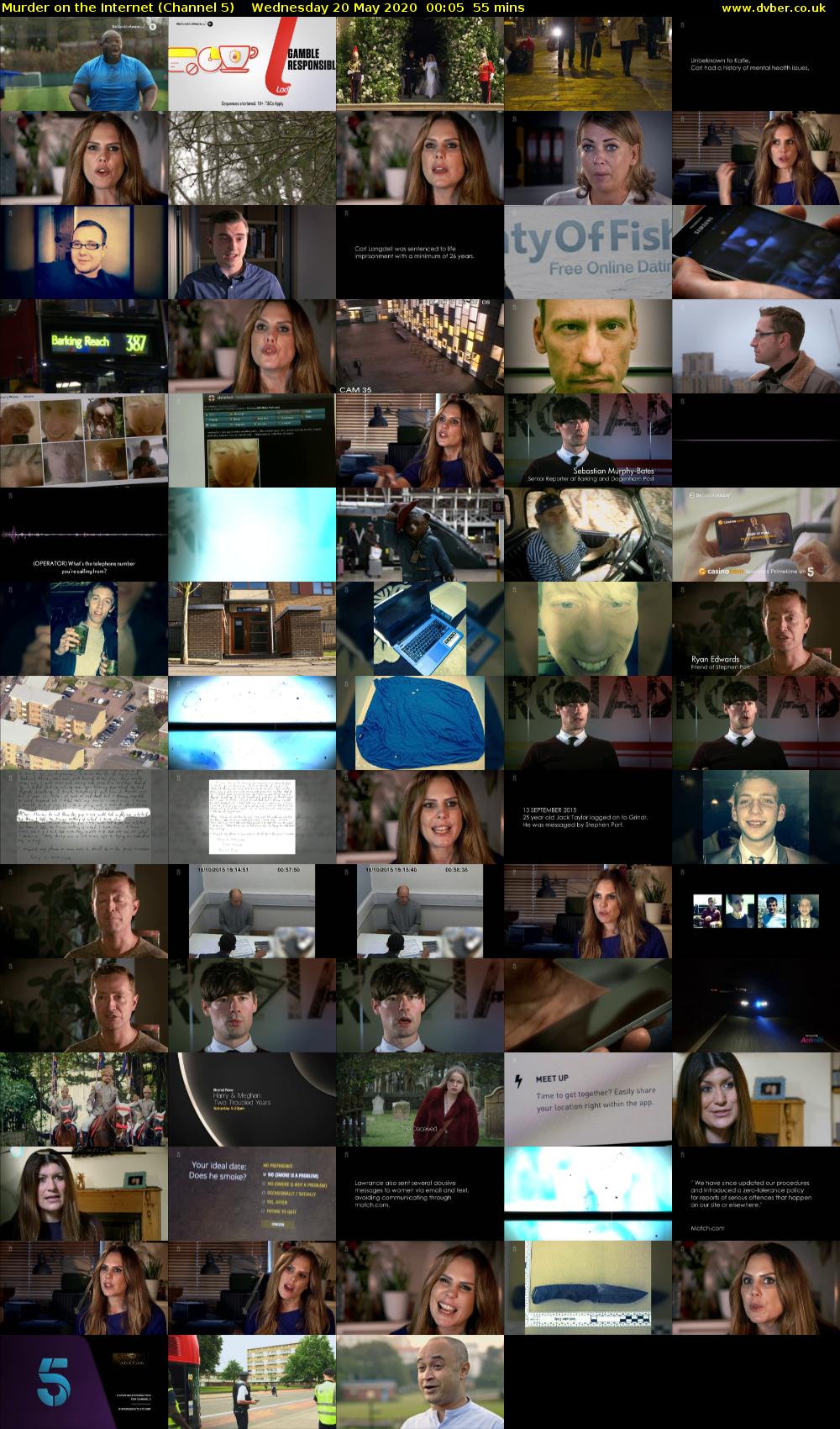 Murder on the Internet (Channel 5) Wednesday 20 May 2020 00:05 - 01:00