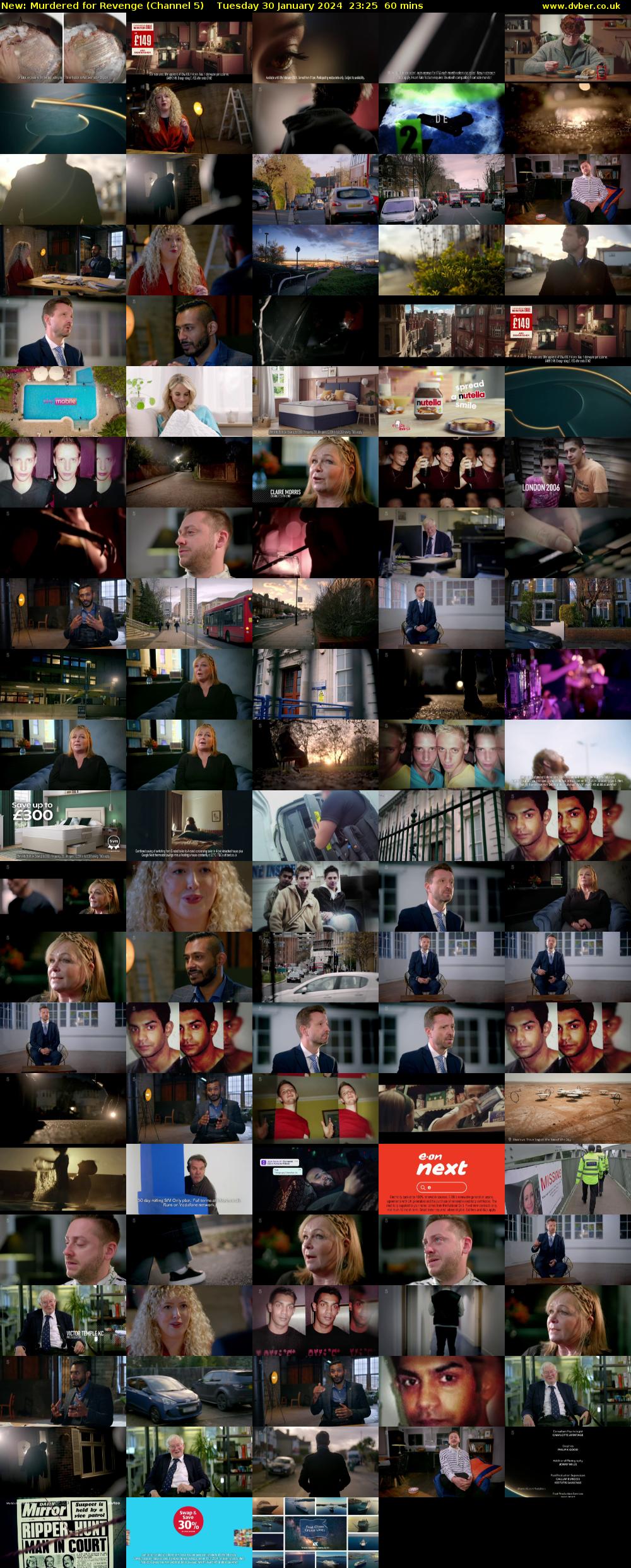 Murdered for Revenge (Channel 5) Tuesday 30 January 2024 23:25 - 00:25