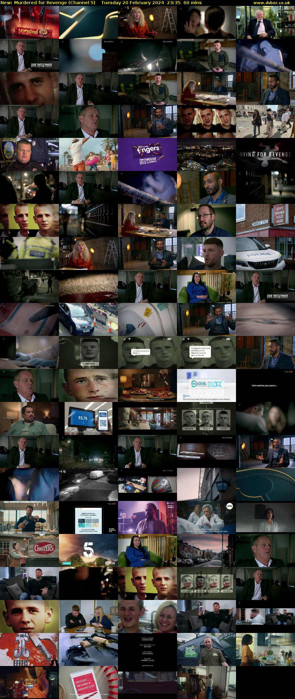 Murdered for Revenge (Channel 5) Tuesday 20 February 2024 23:35 - 00:35