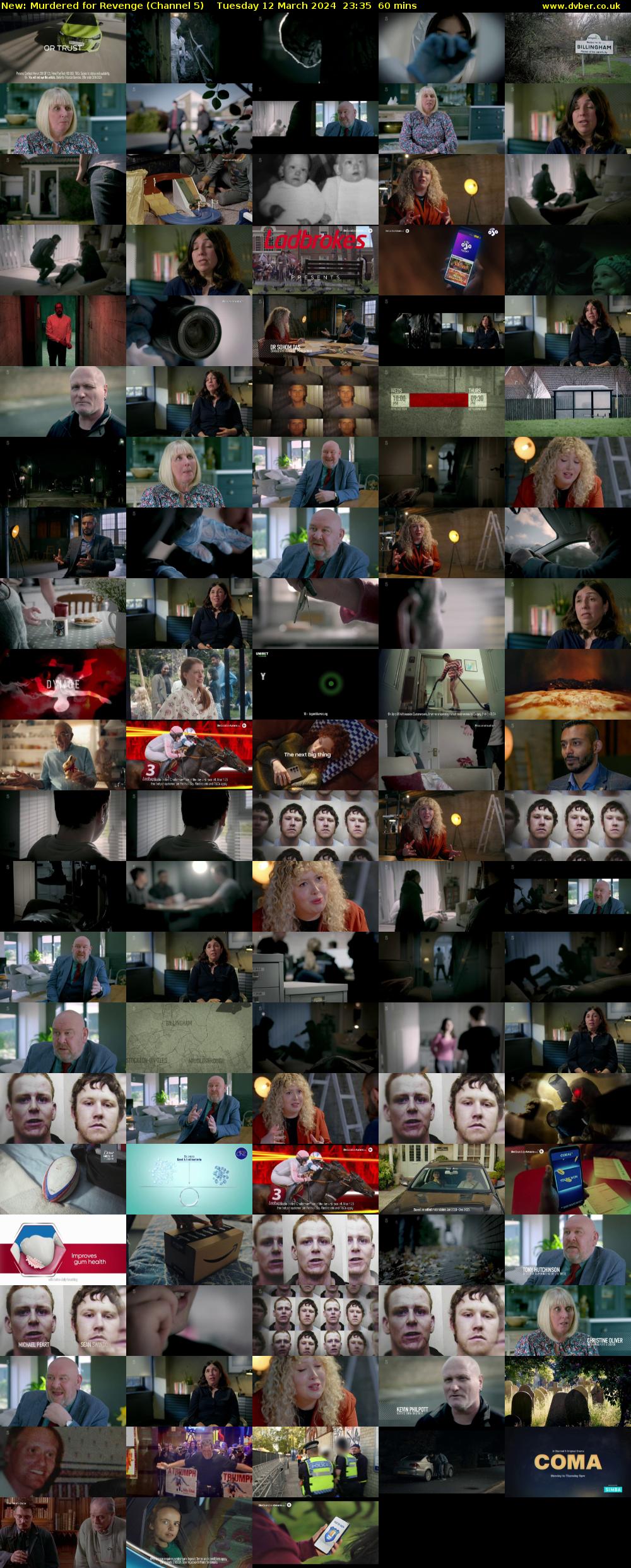 Murdered for Revenge (Channel 5) Tuesday 12 March 2024 23:35 - 00:35