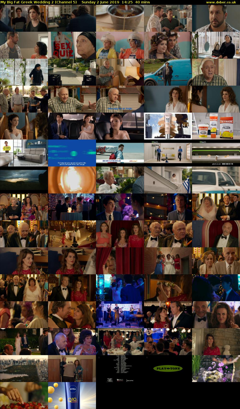 My Big Fat Greek Wedding 2 (Channel 5) Sunday 2 June 2019 14:25 - 15:05