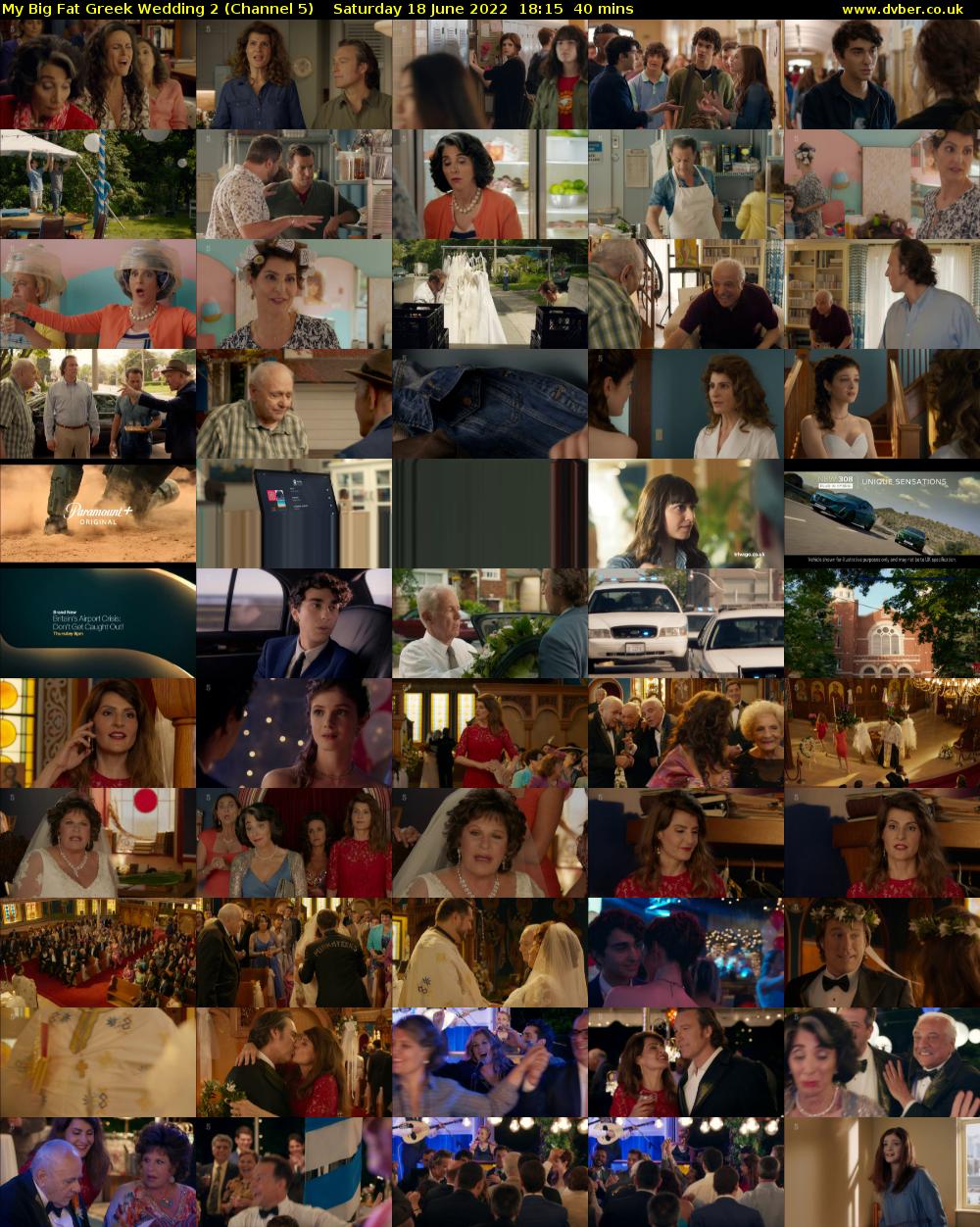 My Big Fat Greek Wedding 2 (Channel 5) Saturday 18 June 2022 18:15 - 18:55