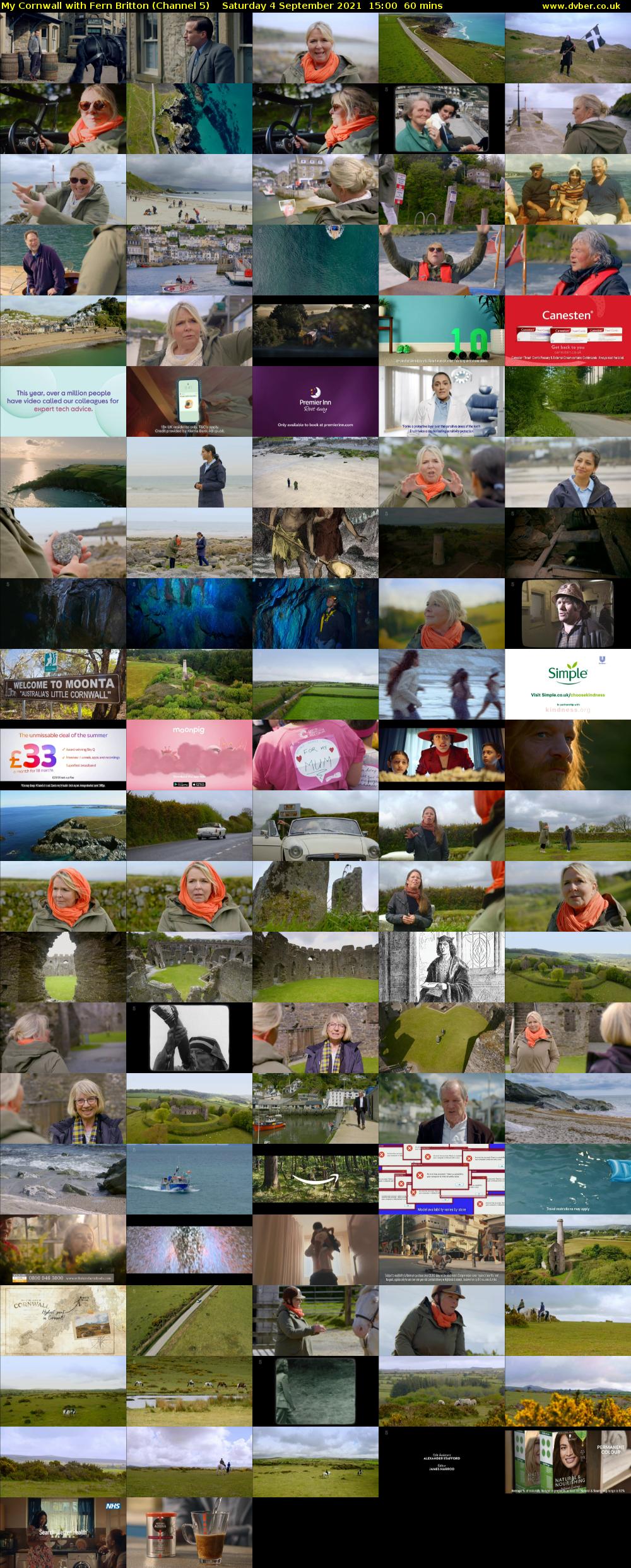 My Cornwall with Fern Britton (Channel 5) Saturday 4 September 2021 15:00 - 16:00