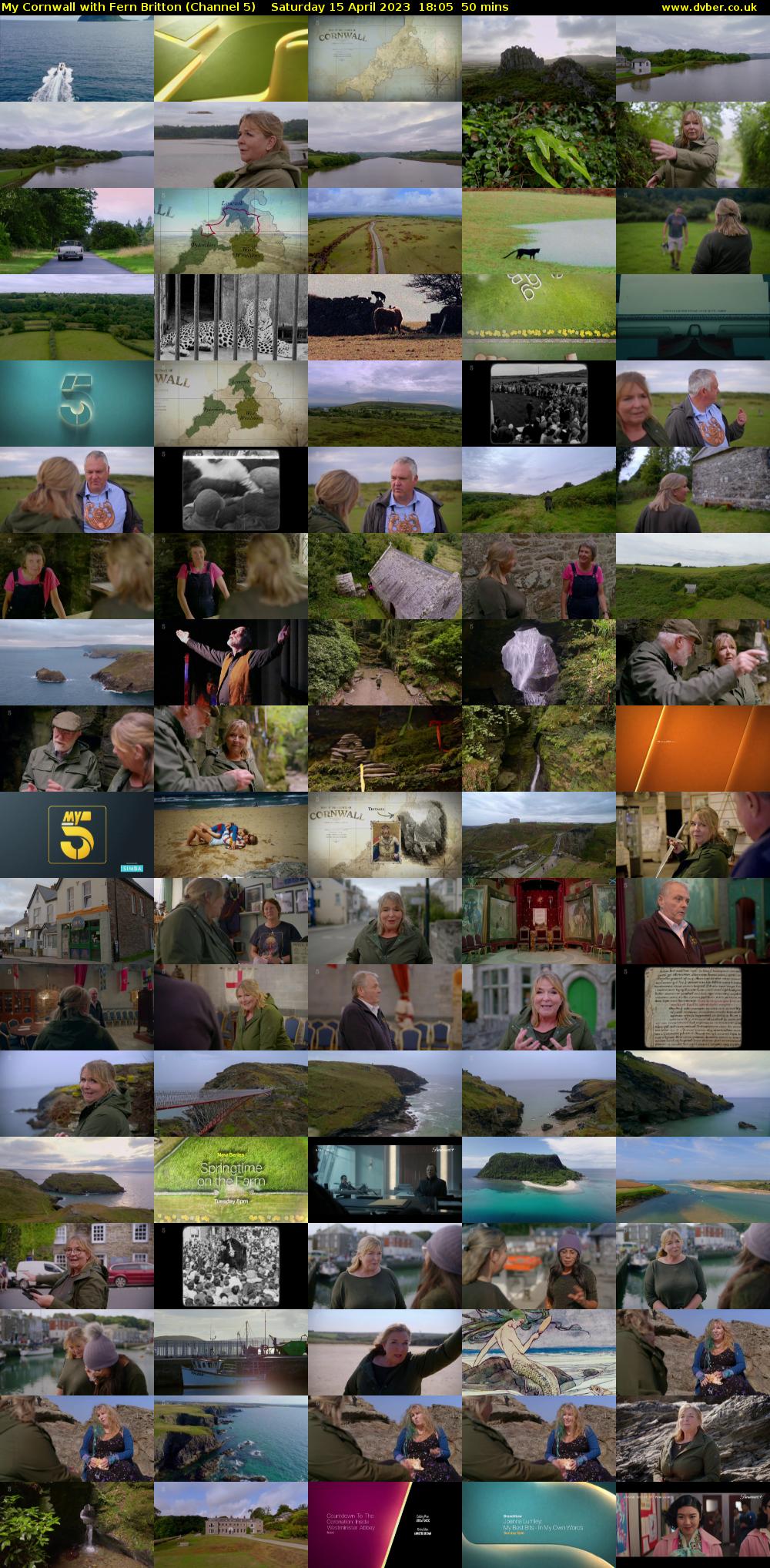 My Cornwall with Fern Britton (Channel 5) Saturday 15 April 2023 18:05 - 18:55