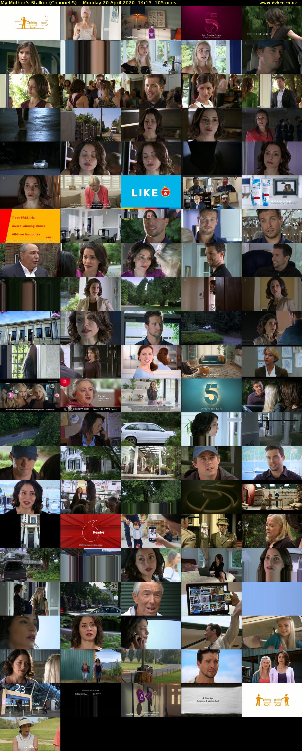 My Mother's Stalker (Channel 5) Monday 20 April 2020 14:15 - 16:00