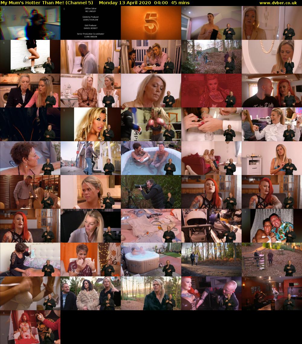 My Mum's Hotter Than Me! (Channel 5) Monday 13 April 2020 04:00 - 04:45